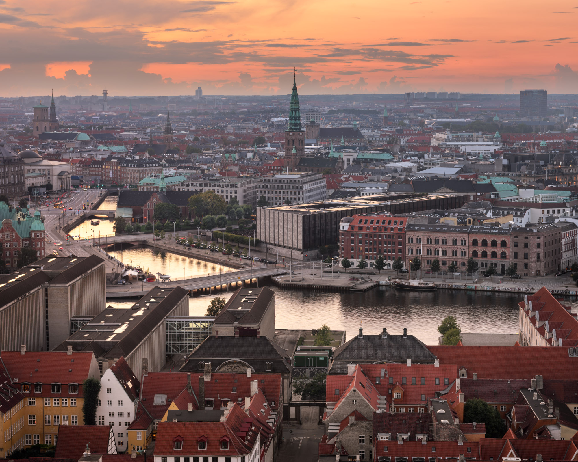 Copenhagen Denmark Sunset Skyline Over Canals Stock Photo Anshar Copenhagen Denmark Sunset Skyline Over Canals Stock Photo Anshar
